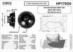 Audax Hangszóró HP170G0, 6 (HP170G0-6)