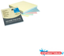 Info Notes Jegyzettömb öntapadó, 75x75mm, 100lap, 4x25 lap, Info Notes, pastell mix, kék, zöld, rózsa, sárga (ORI_5654-98-PK1-B)