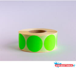  Etikett címke, 38mm, körcímke tekercses, 1000 címke/tekercs fluo zöld (ORI_67719)