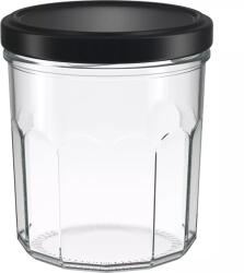 Weck Borcan pentru conserve cu capac negru cu filet 320 ml, set de 6 buc. , pătrat
