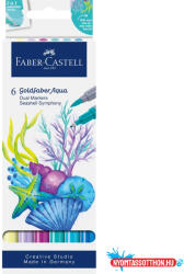 Faber-Castell Rostirón, filctoll készlet akvarell kétvégű GOLDFABER AQUA Kagyló szimfónia Faber-Castell 4klf. sz