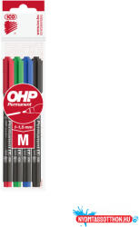 ICO Alkoholos marker készlet, M, OHP Ico, 4 különféle szín