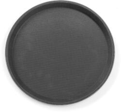 Hendi Tavă rotundă antiderapantă HENDI din polipropilenă, diametru 410 mm, neagră Tava