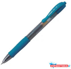 Pilot Zselés toll 0, 7mm, nyomógombos Pilot G-2, írásszín türkiz (ORI_BLG27LB)