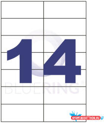 BLUERING Etikett címke, 105x42, 4mm, 14 címke/lap Bluering® - nyomtassotthon