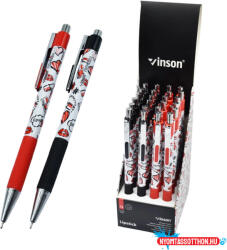 Vinson Golyóstoll nyomógombos 0, 7mm Vinson Lipstick 222 vegyes test displ 24 db/display (ORI_59114)