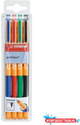 STABILO Rollertoll zselés készlet 0, 5mm, STABILO PointVisco, 4 különféle szín (ORI_42392)