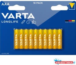 VARTA Elem AAA ceruza LR03 Longlife 10 db/csomag, Varta (ORI_47720)