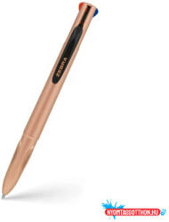Zebra Golyóstoll 1 mm, négyszínű, Zebra Smooth, rose gold
