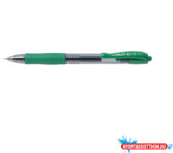 Pilot Zselés toll 0, 7mm, nyomógombos Pilot G-2, írásszín zöld (ORI_BLG27G)