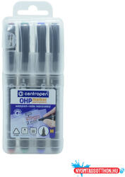 Centropen Alkoholos marker készlet, 1mm, M OHP Centropen 2637, 4 különféle szín (ORI_626370401)