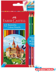 Faber-Castell Színes ceruza készlet hatszögletű bicolor + hegyezővel Faber-Castell alap 12+3klf. szín (ORI_68126)
