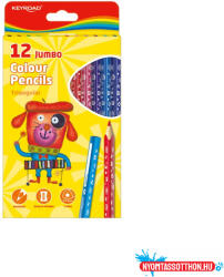 Keyroad Színes ceruza készlet vastag, háromszögletű Keyroad Jumbo 12 különféle szín (ORI_38502)
