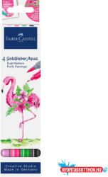 Faber-Castell Rostirón, filctoll készlet akvarell kétvégű GOLDFABER AQUA Bolyhos flamingó Faber-Castell 4klf. sz