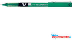 Pilot Rollertoll 0, 3mm, kupakos tűhegyű V5 HI-Tecpoint Pilot, írásszín zöld (ORI_BXV5G)
