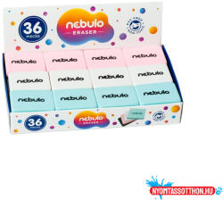 Nebulo Radír, logózott radír 3 színben, Nebulo (ORI_RL4C)