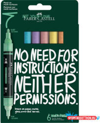 Faber-Castell Akril marker készlet, kétvégű MULTIMARK pasztell Faber-Castell jégkék, barack, mentazöld, vanília, (ORI_68424)