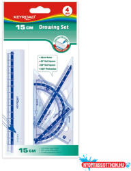 Keyroad Vonalzó készlet 15 cm, 4 db/bliszter Keyroad (ORI_38546)