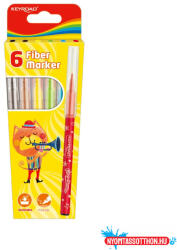 Keyroad Rostirón, filctoll készlet 2 mm 6 db/bliszter Keyroad vegyes színek (ORI_38483)