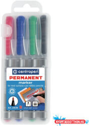 Centropen Alkoholos marker készlet, 2mm, B Centropen 2836, 4 különféle szín (ORI_32943)