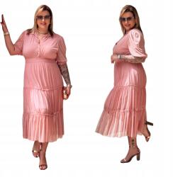 Cavaricci Ruha Plus Size Női Cavaricci Maxi Nagy méret Tüll Gombok Rózsaszín (Su-21)