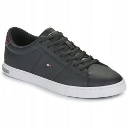Tommy Hilfiger Eredeti Tornacipő Bőr Logó Alacsony Fekete 42