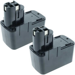 VHBW 2 db VHBW akkumulátor Bosch 2 607 335 054, 2 607 335 055 elektromos kéziszerszámokhoz - 2100 mAh, 12 V, NiMH (889009185)