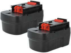 VHBW 2x Akkumulátor Black & Decker A14, 499936-34, 499936-35 elektromos szerszámhoz - 3000 mAh, 14, 4 V, NiMH (889009172)
