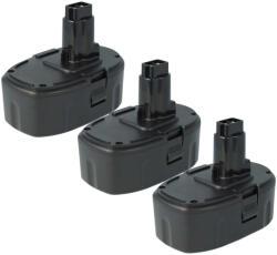 VHBW 3x Akkumulátor Dewalt DE9039, DC9096, DC9099, DE9096, DE9095 Elektromos Szerszámhoz - 3000 mAh, 18 V, Li-Ion (889009196)