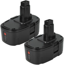 VHBW 2x Akkumulátor Dewalt DE9096, DE9095, DE9039, DC9096, DC9099 Elektromos Szerszámhoz - 5000 mAh, 18 V, Li-Ion (889009199)