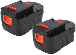 VHBW 2x Akkumulátor Black & Decker A14, 499936-34, 499936-35 Elektromos Szerszámhoz - 3300 mAh, 14.4 V, NiMH (889009170)