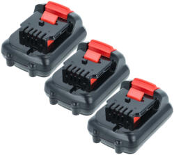 VHBW 3x Akkumulátor Dewalt DCB127, DCB125, DCB123, DCB121, DCB120 elektromos szerszámhoz - 2000 mAh, 12 V, Li-Ion (889009194)