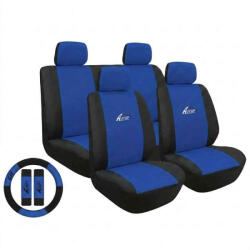 Autolife UL-AG23001BBL 11 részes univerzális üléshuzat - kék-fekete