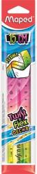 Maped Vonalzó, műanyag, 15 cm, MAPED "Twist`n Flex Decor (279115) - csillag