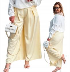Cavaricci Női Széles Nadrág Elegáns Cavaricci Plus Size Gumi Banán Sárga (Zanetta)