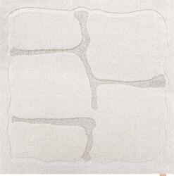 Agnella gyapjú szőnyeg morphic organica light grey négyzet - 133 x 133 cm