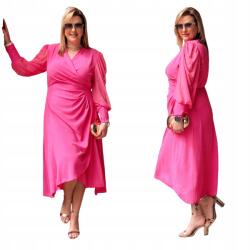 Cavaricci Ruha Plus Size Női Cavaricci Nagy Méretek Elegáns Maxi Fukszia (Su-19)