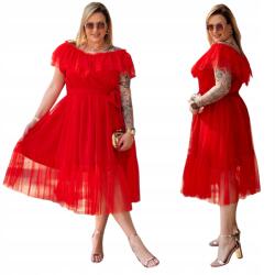 Cavaricci Ruha Nagy Méret Plus Size Női Cavaricci Spanyol Tüll Piros (Su-11)