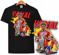 Gyerek Póló Fekete Yamal Lamine Barcelona Foci Xs 116cm (KOSZULKA Z NADRUKIEM czarna )
