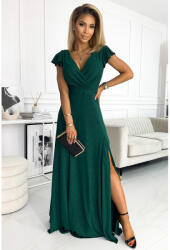 Numoco rochie de dama 411-1 CRYSTAL Verde inchis XL