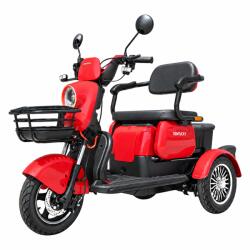 Samus Triciclu electric Samus Kentucky-3R1-10T1000-60V20-Red-Black, Putere 1000 W, Autonomie 60 Km, viteza maxima de 25 km/h, conform reglementarilor UE, fara permis (Kentucky-3R1-10T1000-60V20-Red-Black)