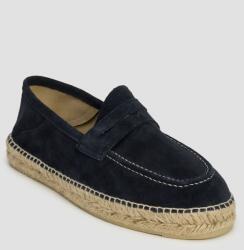 Manebi Pantofi Laofer Din Piele De Căprioară Pentru Bărbați Manebi Hamptons Loafers Espadrilles Bleumarin