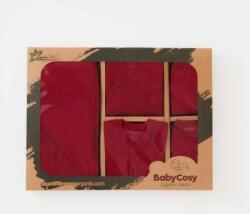 BabyCosy Set de 10 piese pentru nou nascut - 100% bumbac organic - Rosu, BabyCosy (BC-CSY5111)