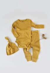 BabyCosy Set 3 piese: body cu maneca lunga, pantaloni lungi si caciulita din bumbac organic si modal - Sofran, BabyCosy (Marime: 12-18 Luni) (BC-CSYM22505-12)