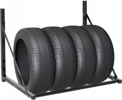  Suport suspendat pentru anvelope reglabil, montaj pe perete cu kit instalare inclus, 120x56x50 cm, negru (REA-5196)