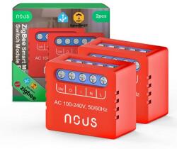 Nous Set 2 relee SMART NOUS B6Z Zigbee, 1 canal, control aplicatie, compatibil Alexa Google Assistan, protectie suprasarcina (B6Z-2pc) - esell