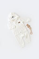 BabyCosy Set Ursulet cu bluzita cu fermoar si gluga si pantaloni lungi din 80%bumbac organic si 20% poliester - Ecru, BabyCosy (Marime: 9-12 luni) (BC-CSYK6014-9)