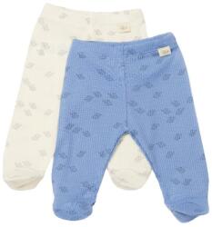 BabyCosy Set 2 pantalonasi cu botosei Printed, BabyCosy, 50% modal+50% bumbac, Ecru/Lavanda (Marime: 6-9 luni) (BC-CSYM11614-6)