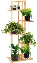  Stand de flori din lemn cu 6 etajere suport GA199, 102x40cm (GA-0199) Raft