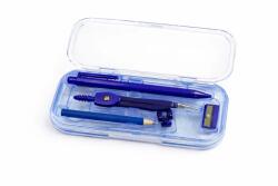  Trusa Set 8 De Geometrie In Cutie Pentru Scoala, Plastic, Albastru (DLMGG-5036)